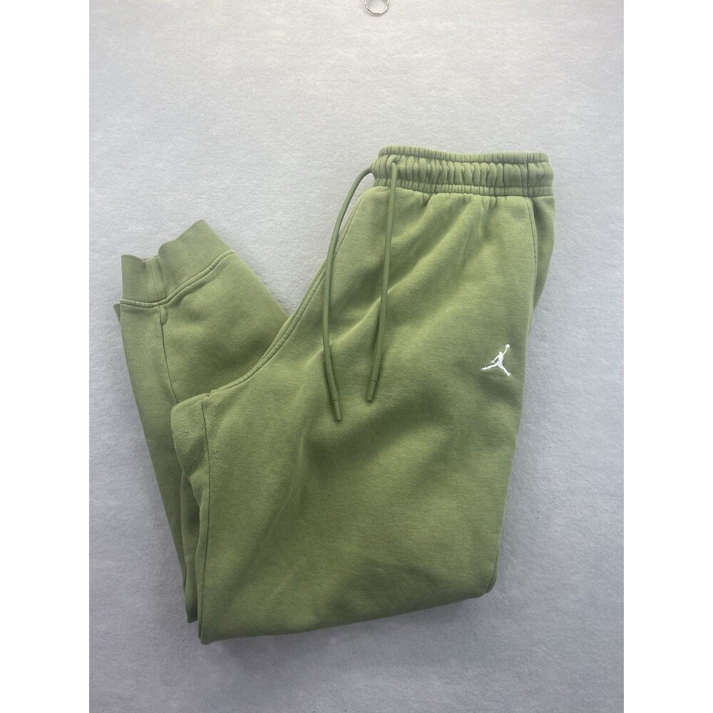 Nike Jordan Essentials Jumpman Fleece Olive Sweatpants Sz XL FJ7779